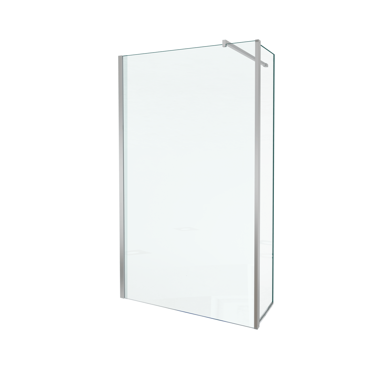 Balmani Move inloopdouche met beweegbare zijwand 120 x 200 cm helder glas glanzend met coating, chroom profiel