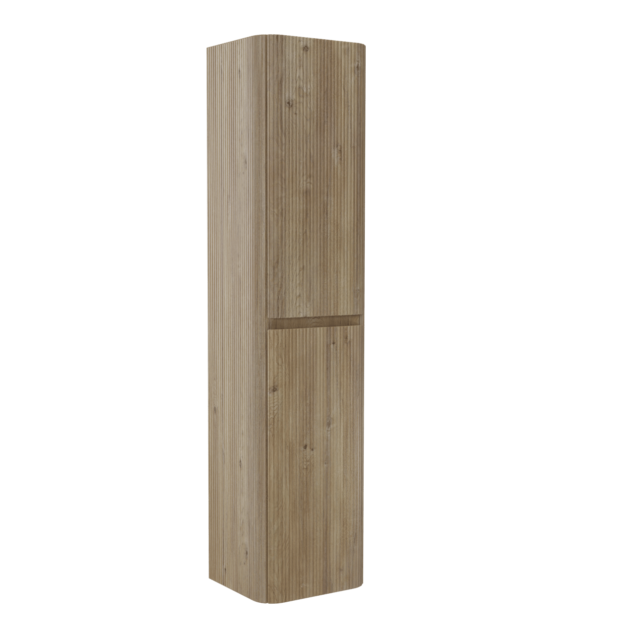Storke Soft hängender Hochschrank Eiche rau 40 x 35 x 170 cm, Vert. Sym. Rippe
