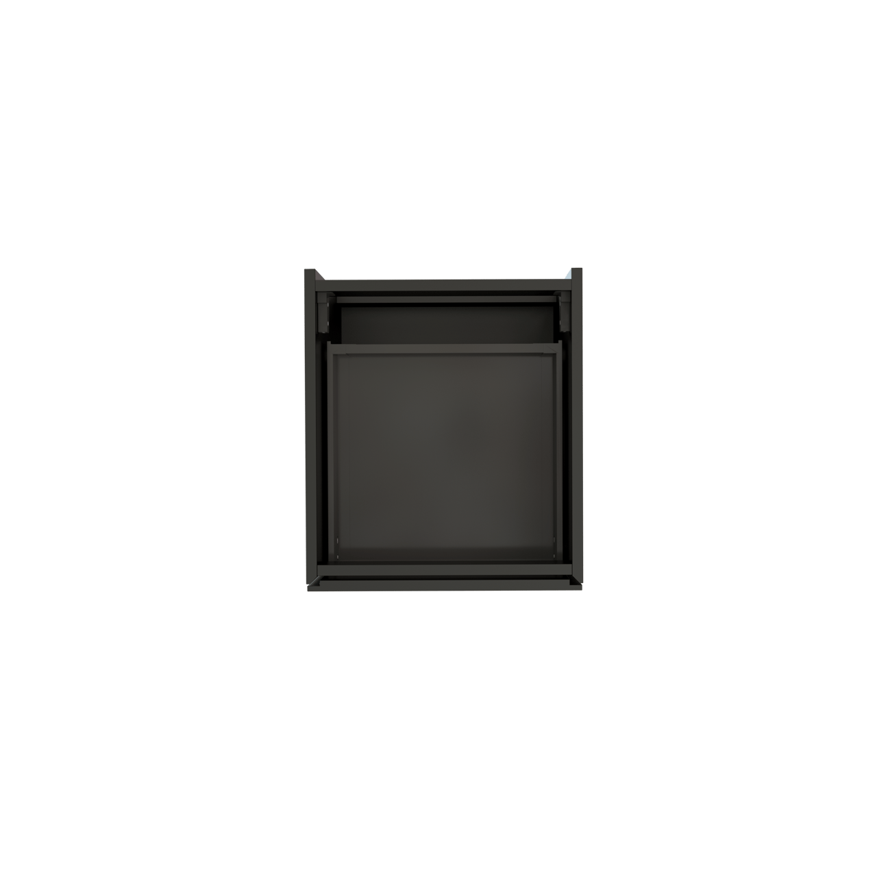 Storke Edge zwevende wastafelonderkast 45 x 52 cm Mat Zwart 2 lades