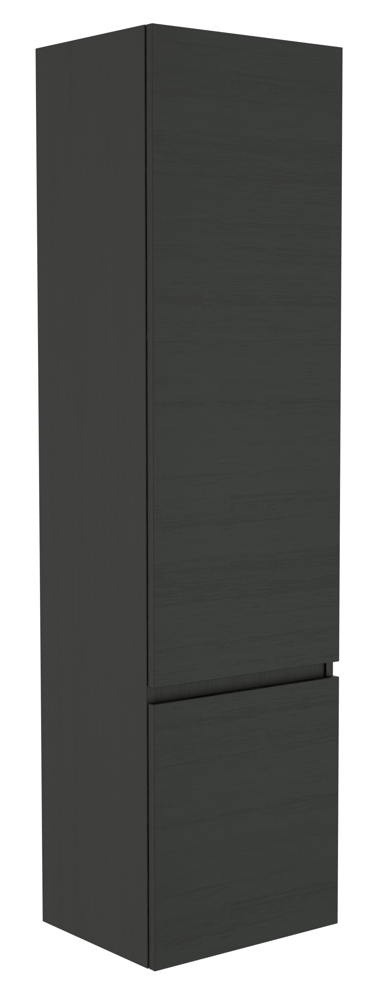 Balmani Lucida Badhochschrank: Hängend, rechts, Eiche Schwarz, 45 x 35 x 169 cm
