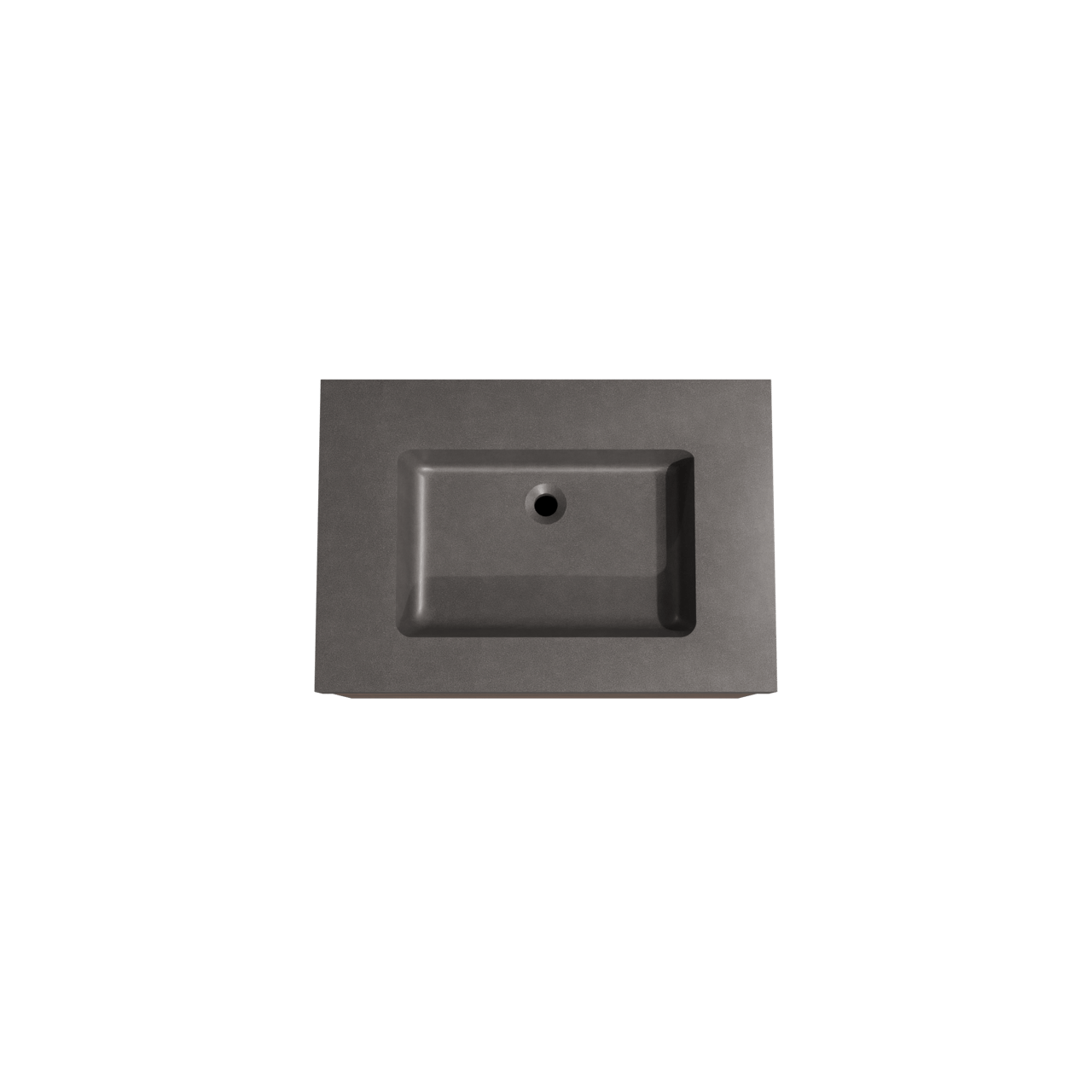 Storke Edge hängendes Möbelstück Set: 75 x 52 cm, Nussbaum, mit Scuro High Einzelwaschtisch, Quarz Schwarz matt