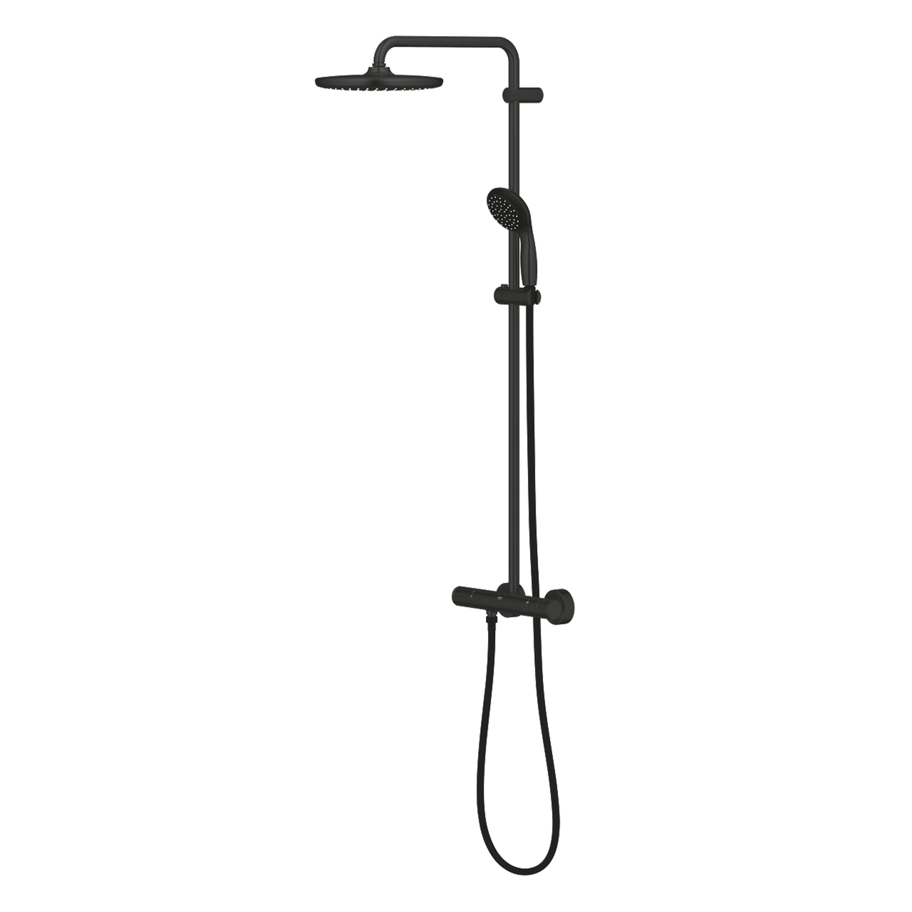 Grohe Vitalio Start opbouw regendoucheset thermostatische kraan Mat Zwart