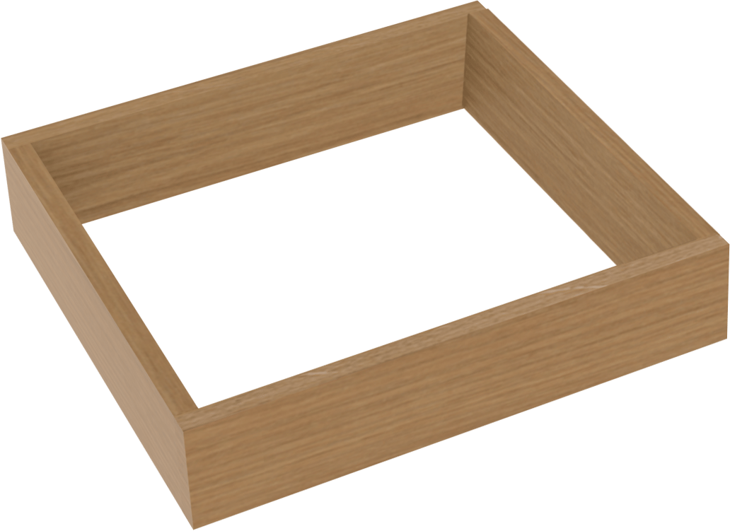 Balmani Legno sokkel voor badkamerkast verweerde eik 45 x 35 cm