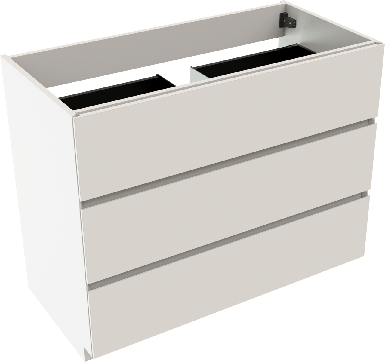 Storke Edge staande wastafelonderkast 105 x 52 cm mat wit 3 lades