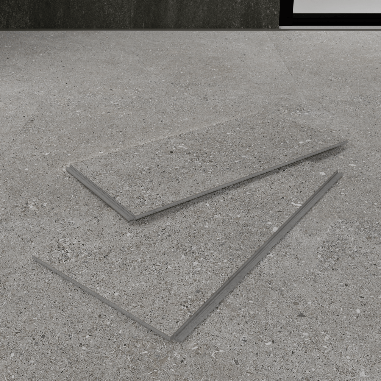 Florris Stockholm SPC klik vinyl vloer, 6 stuks, 40x80cm, Crater Grey