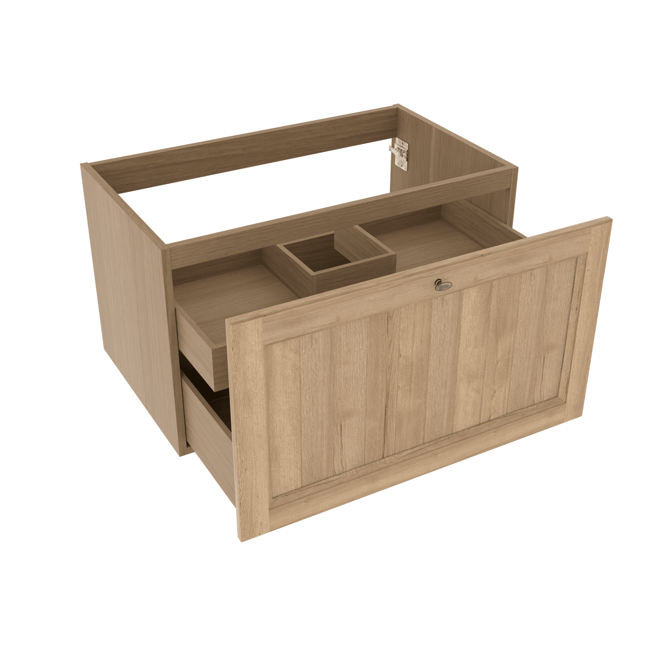Balmani Lemon meuble sous-vasque suspendu 90 x 55 cm chêne vieilli 2 tiroirs