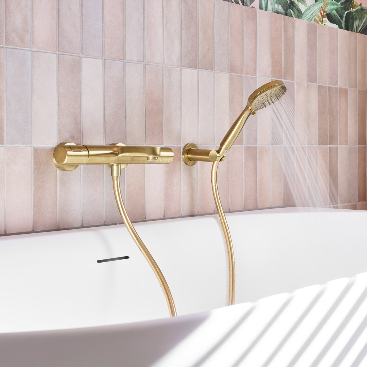 Blaufoss Apollo robinet baignoire thermostatique Brushed Gold