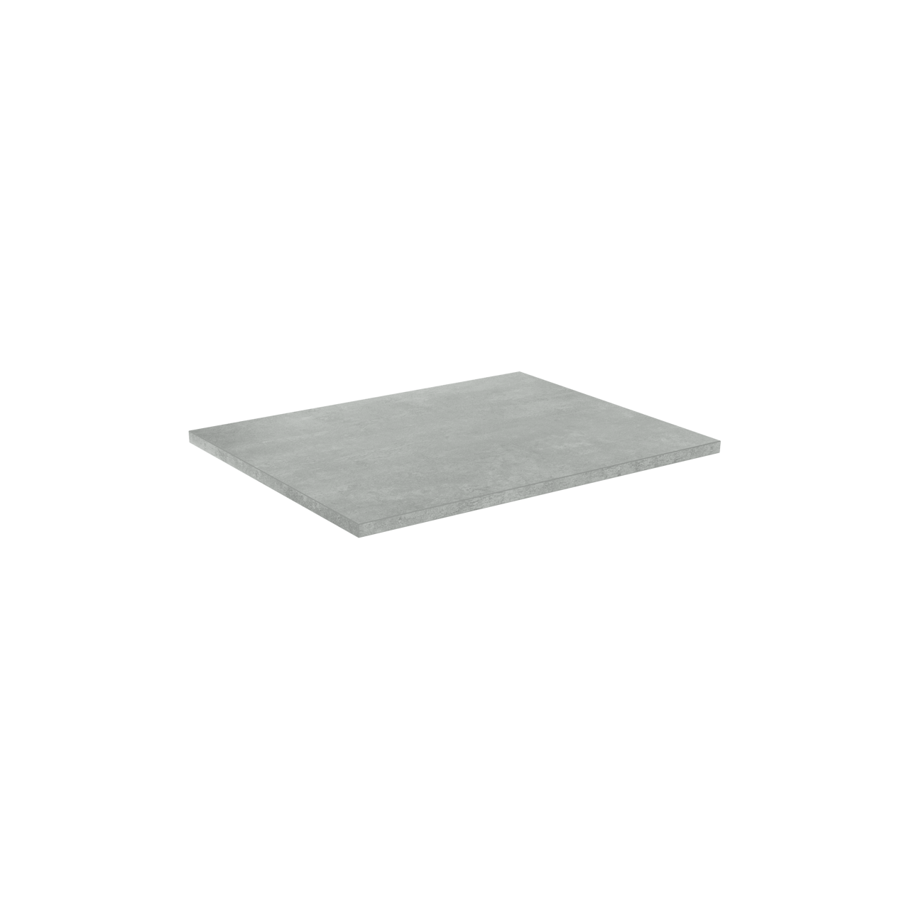 Linie Lado Einzelwaschtischplatte, Melamin Beton dunkelgrau, 60 x 46 cm