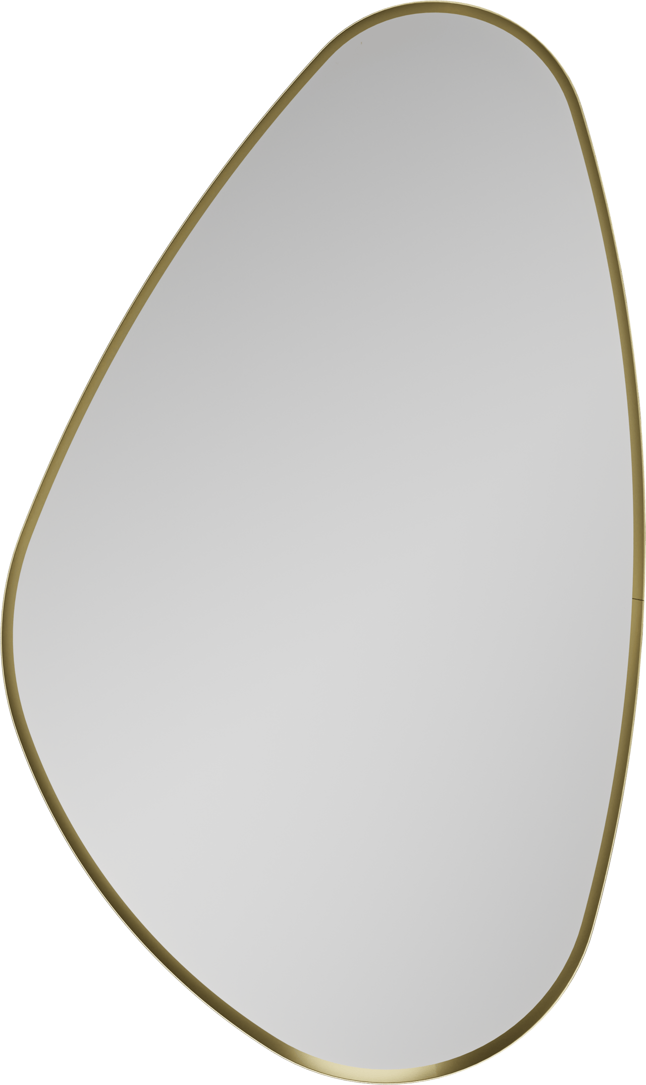 Balmani Auro Gäste-WC Spiegel: organisch, Brushed Champagne Gold, 45 x 75 cm