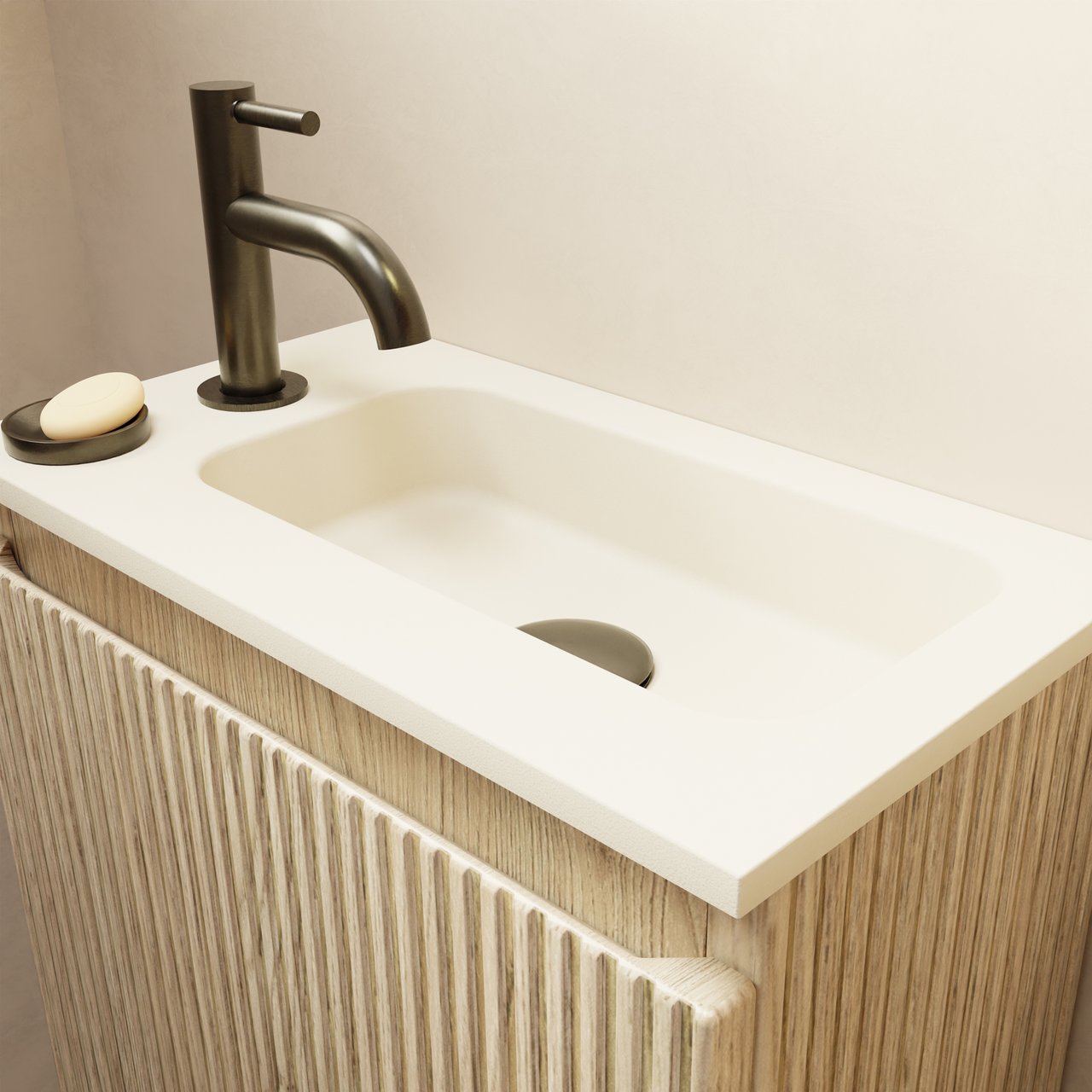Blaufoss Multa robinet de lave-mains Brushed GunMetal