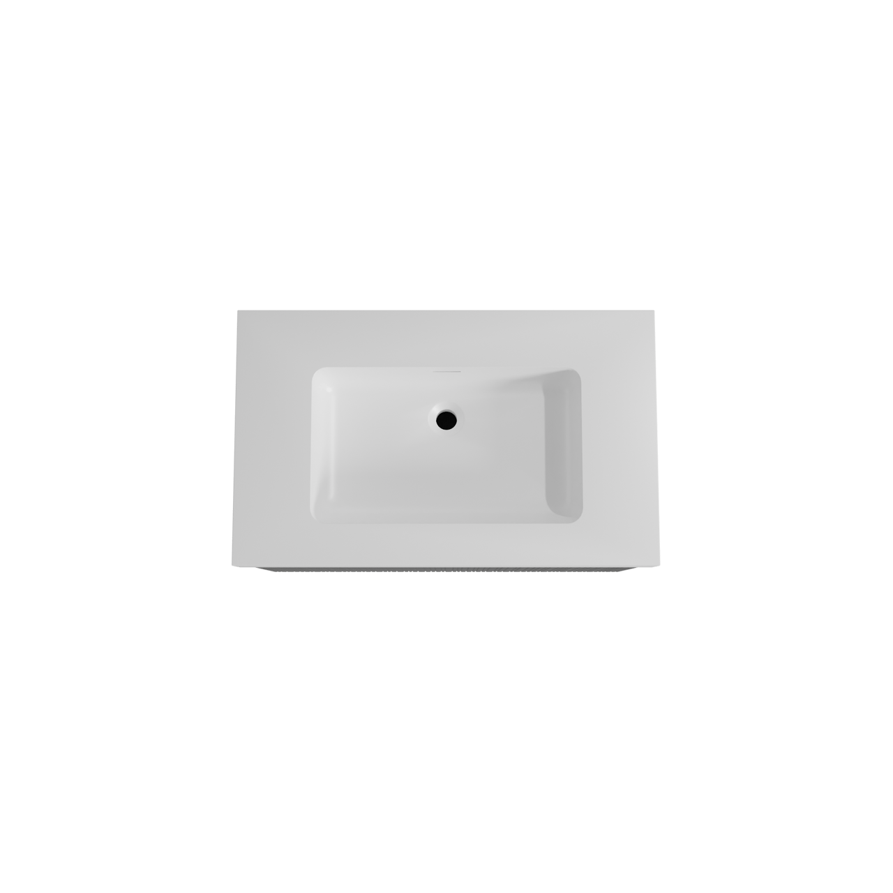 Storke Ribs zwevend badmeubel 85 x 52 cm zwart eiken met Mata High enkele wastafel in solid surface mat wit, Verticale asymmetrische rechte ribbel