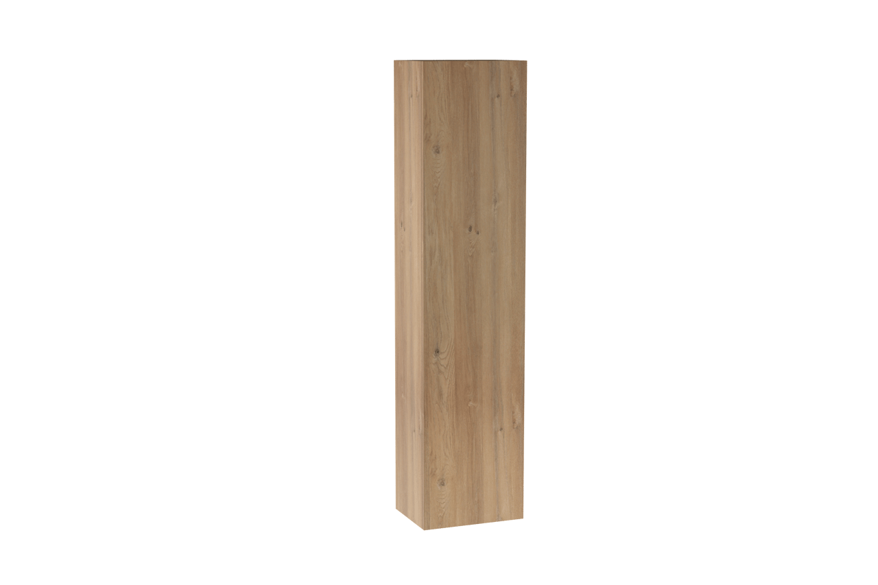 Storke Edge Badhochschrank: Hängend, mit Spiegel, Eiche rustikal, 40 x 30 x 170 cm