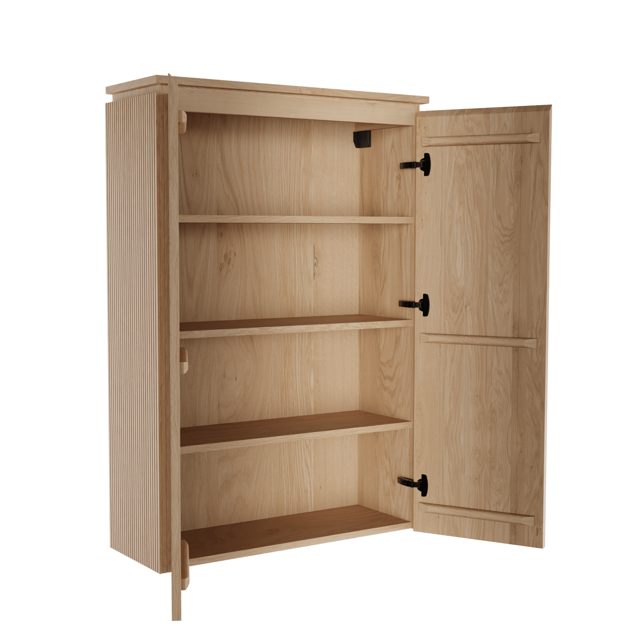 Balmani Eclips Ribs zwevende kolomkast natuur eiken 90 x 32 x 130 cm vert. sym. groef