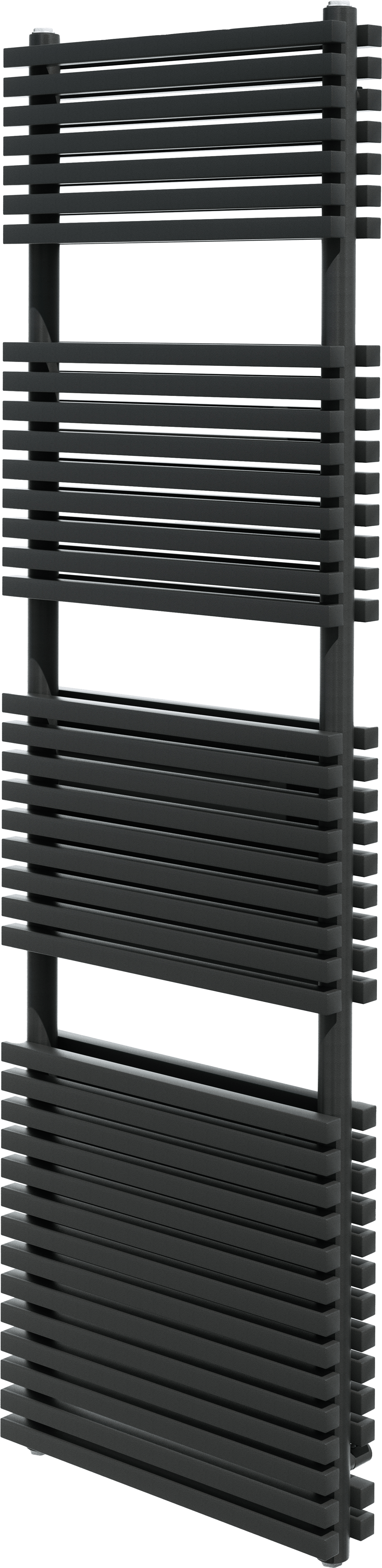 Vipera Vesuvio dubbele handdoekradiator 50 x 180 cm elektrische verwarming mat zwart zij- en middenaansluiting 1.500W, weerstand inbegrepen