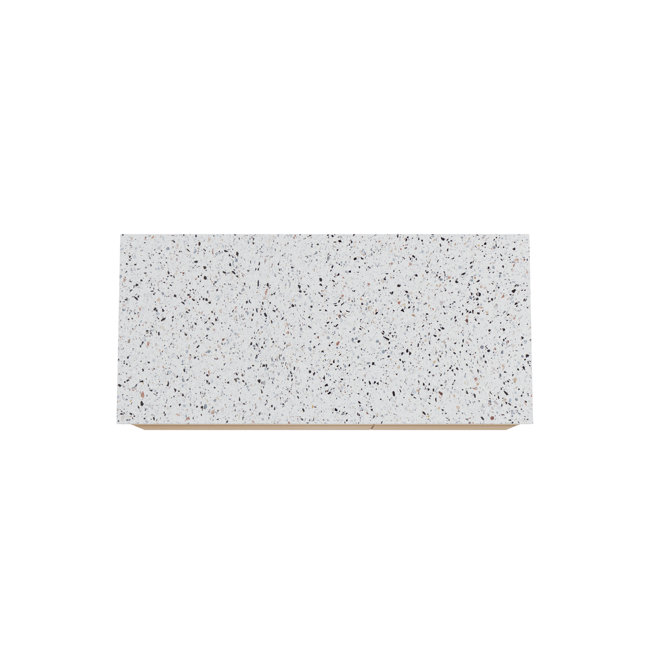 Balmani Mitra meuble salle de bains suspendu 120 x 55 cm chêne naturel avec Stretto tablette simple ou double en blanc/noir mat terrazzo