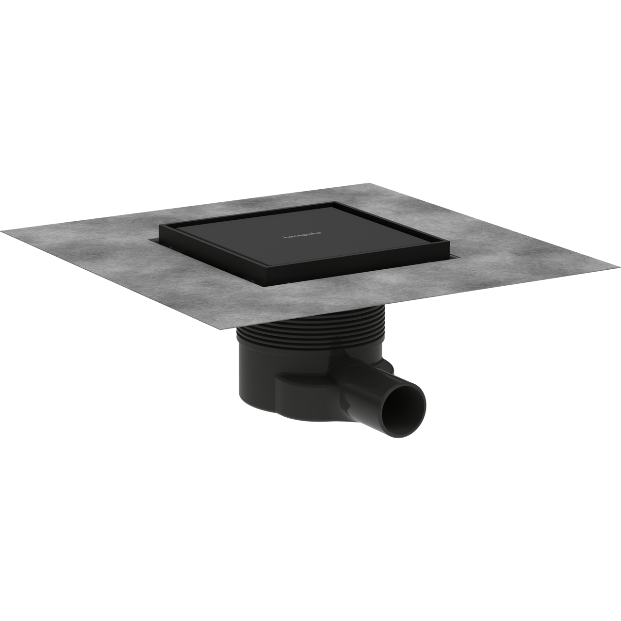 Hansgrohe RainDrain Brillance douchegoot 15cm Mat Zwart