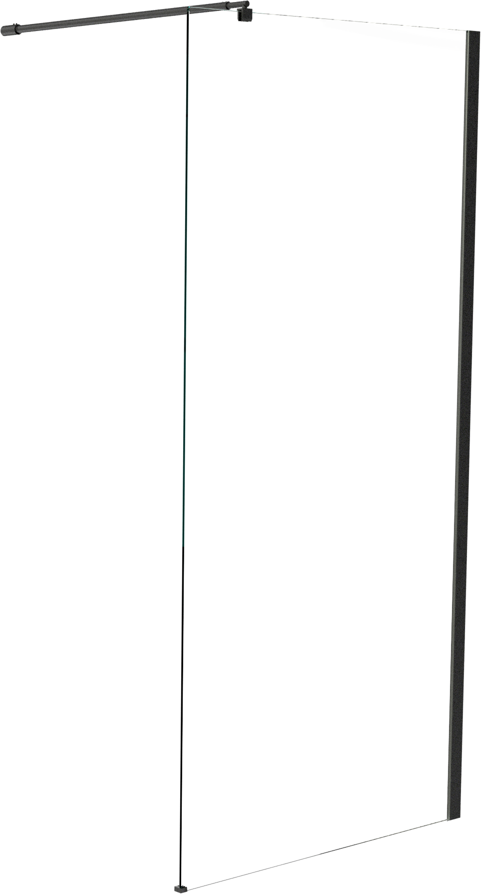 Linie Walk-In inloopdouche 90 x 200 cm helder glas mat zwart profiel