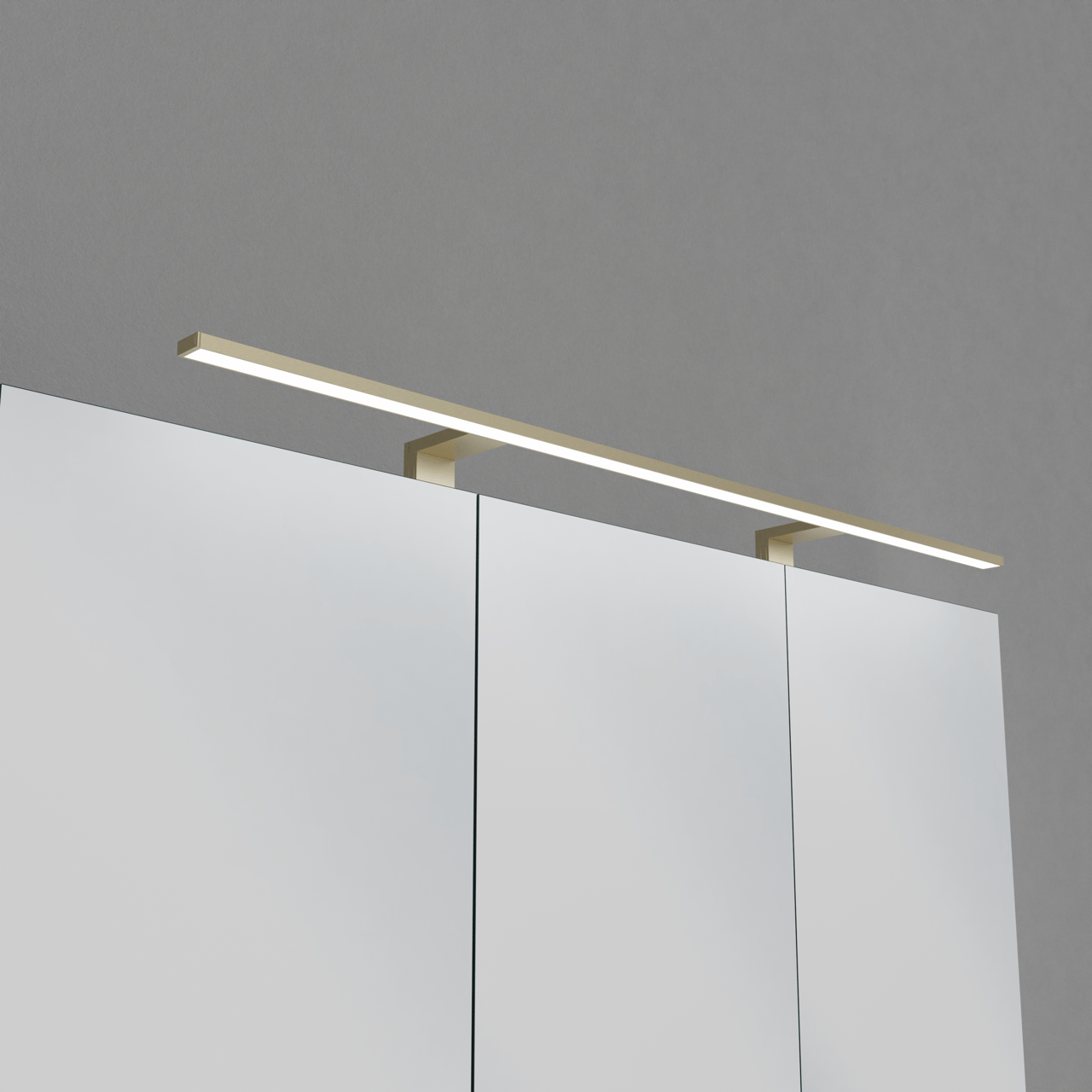 Luca Varess Cubico LED luminaire 100 cm Brushed Champagne Gold