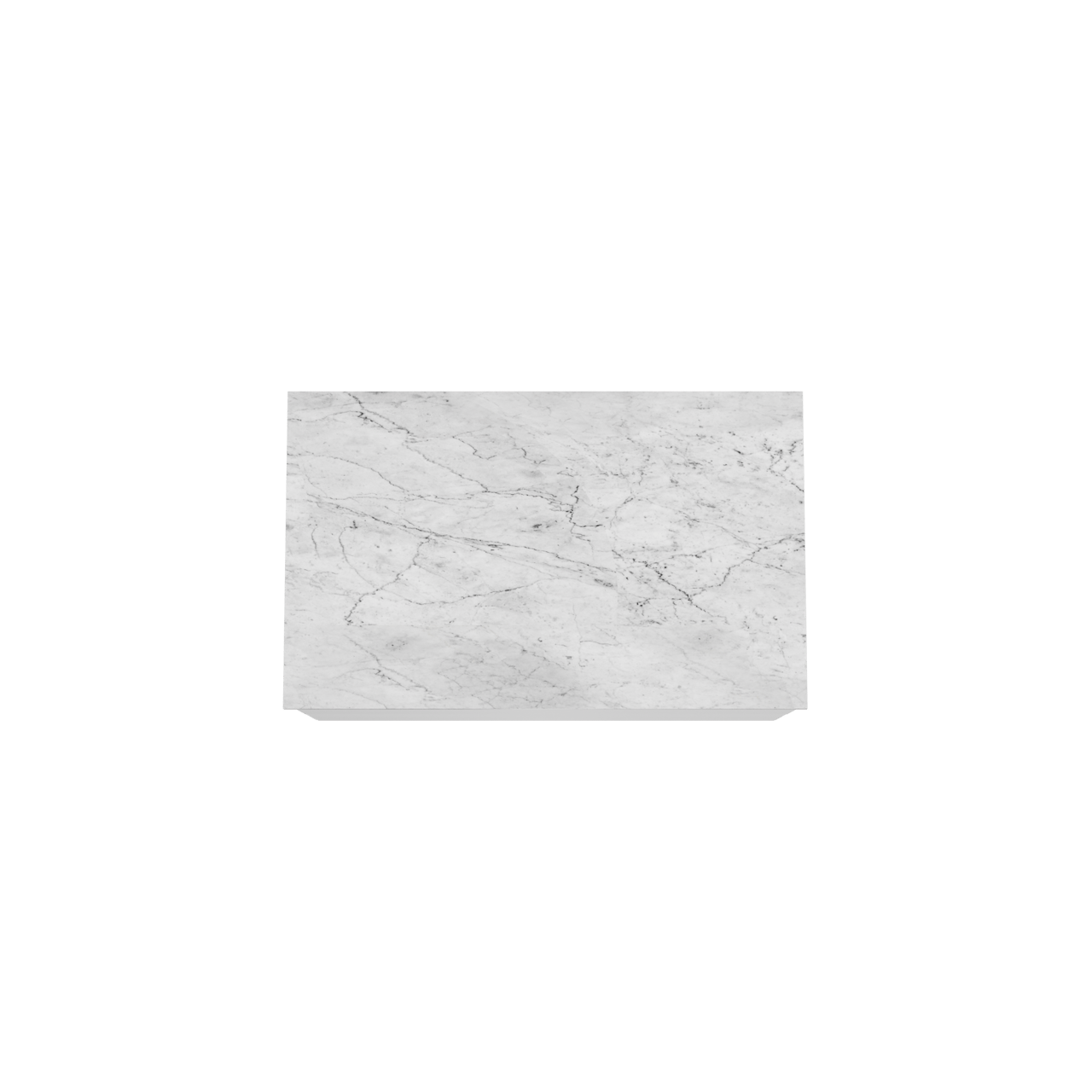Balmani Mitra meuble salle de bains suspendu 90 x 55 cm blanc mat avec Stretto tablette simple en marbre carrara