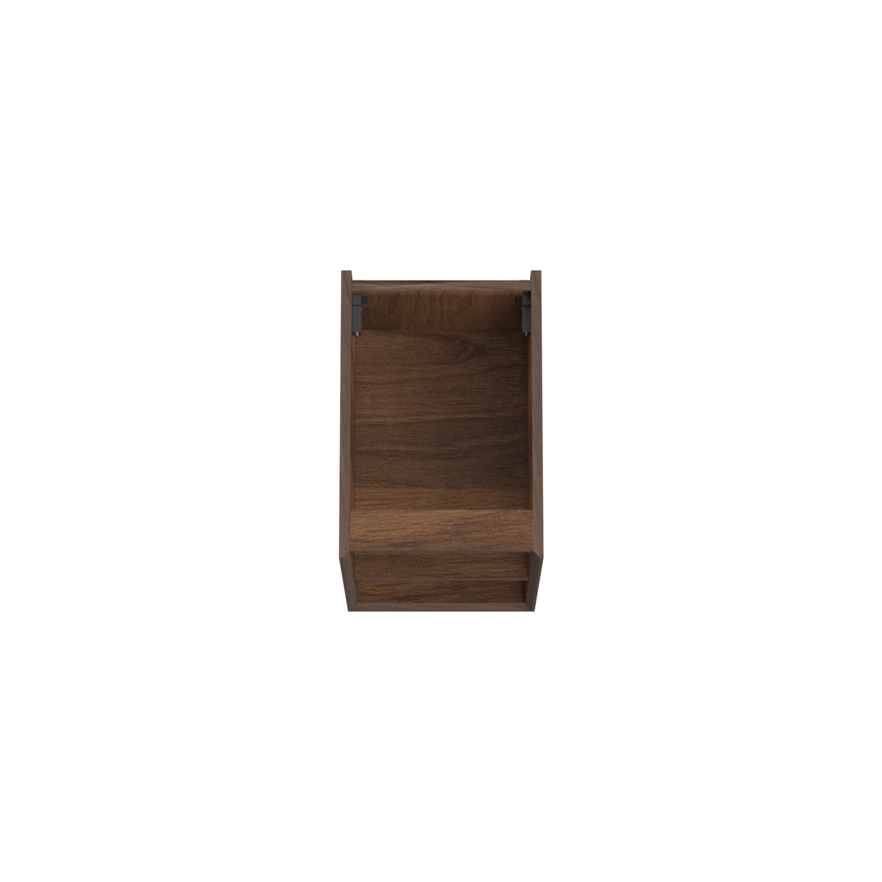 Storke Edge hängender Waschbeckenunterschrank: 35 x 52 cm, Nussbaum, mit 2 offenen Nischen