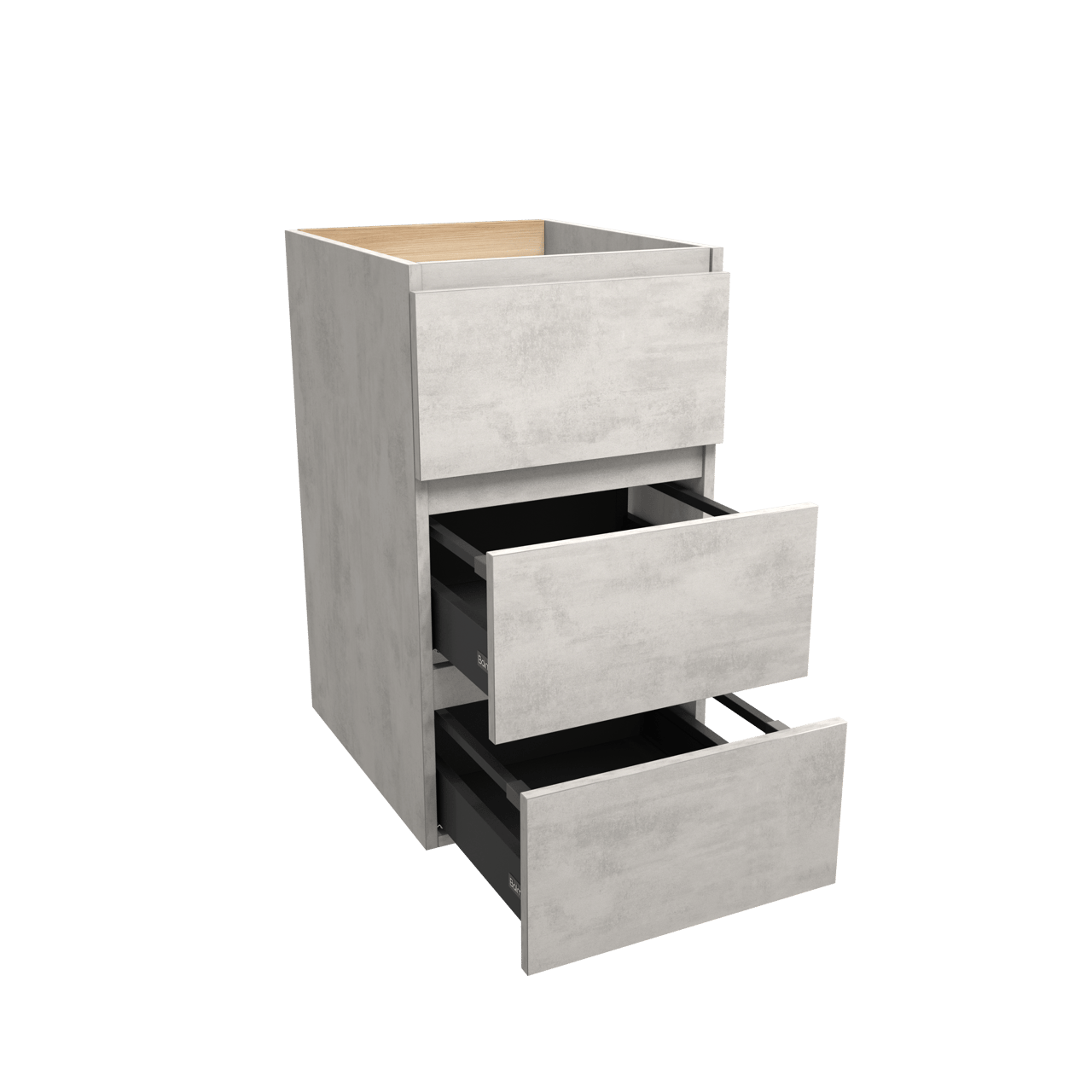 Balmani Lucida staande wastafelonderkast 45 x 55 cm beton zilvergrijs 3 lades