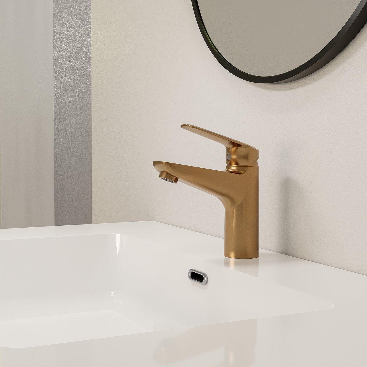 Linie Tibo wastafelkraan Brushed Rosegold