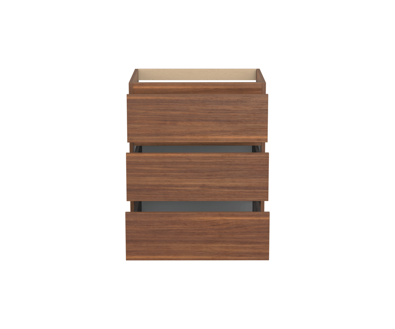 Balmani Lucida meuble sous-lavabo a poser 67,5 x 55 cm noyer Américain 3 tiroirs