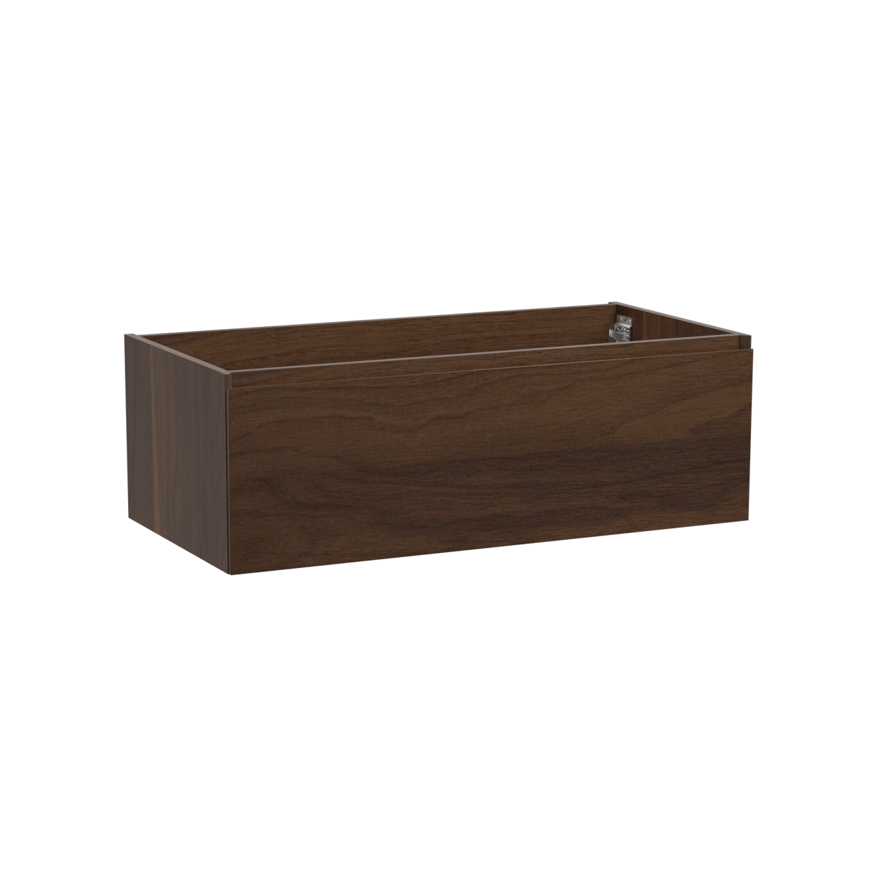Storke Edge hängender Waschbeckenunterschrank: 105 x 52 cm, Nussbaum, 1 Schublade