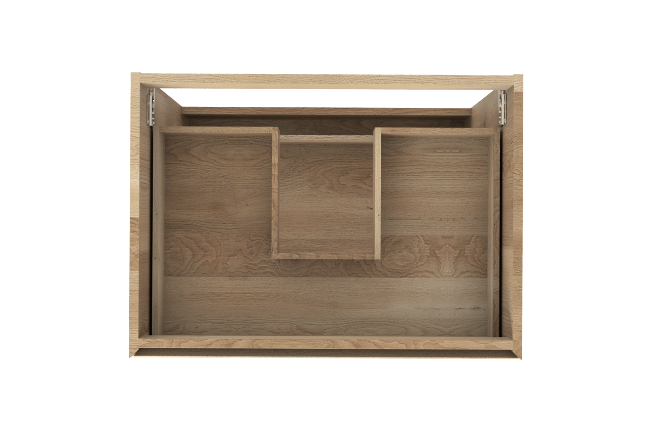 Balmani Mitra staande wastafelonderkast 75 x 55 cm naturel eiken 3 lades