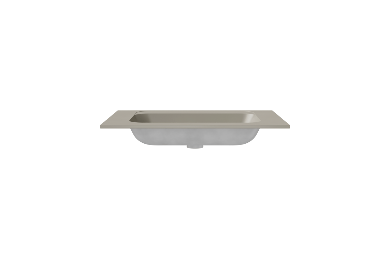 Balmani Tablo Strada Einzelwaschtisch Top Solid Seidengrau Matt 90 x 55 cm