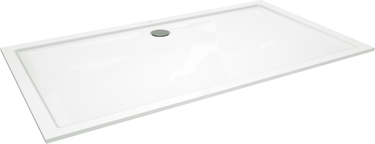 Villeroy & Boch Futurion Flat douchebak 160 x 90 cm quaryl Hoogglans Wit
