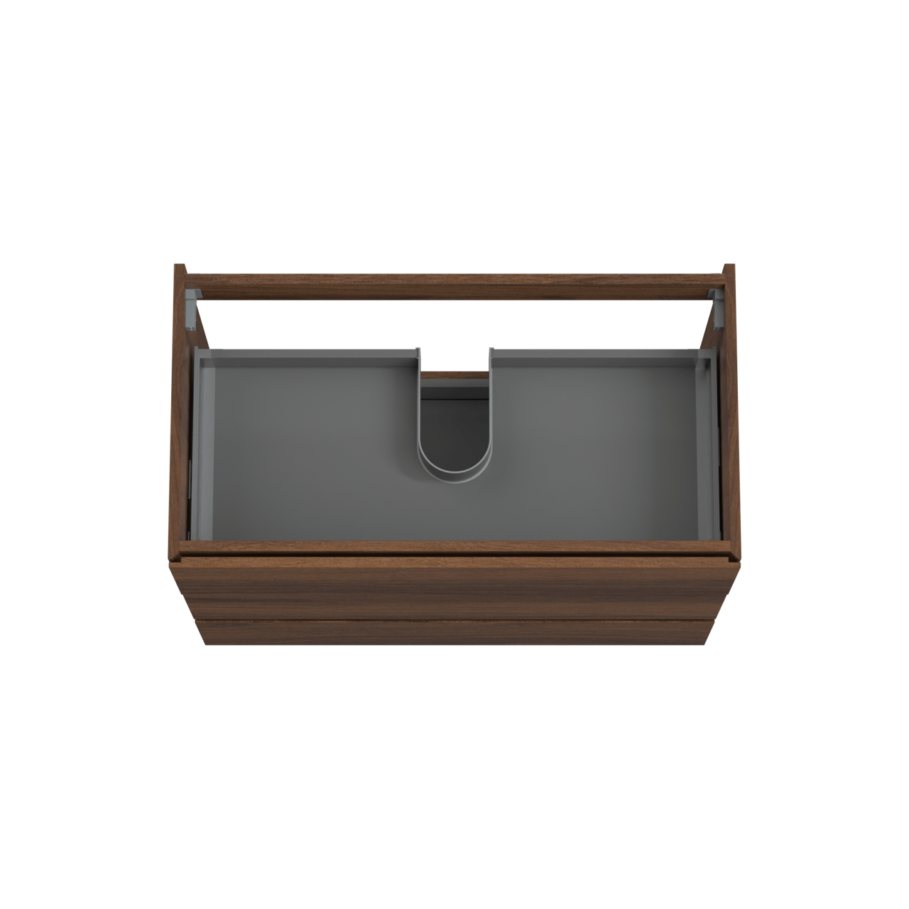 Storke Edge staande wastafelonderkast 95 x 52 cm notenhout 3 lades