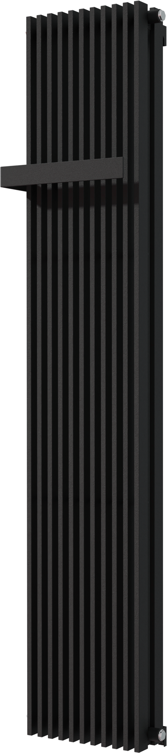 Vipera Corrason radiateur de salle de bains double 40 x 180 cm chauffage central noir mat raccordements latéral et central possibles 1994W