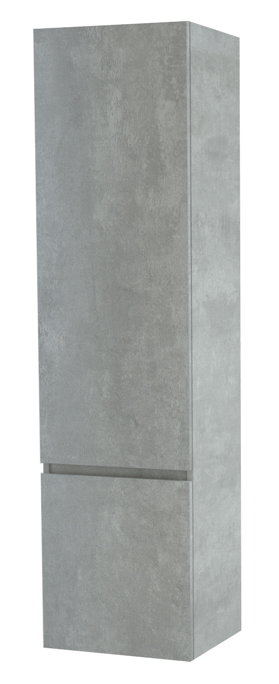 Balmani Cubo/Lucida zwevende badkamerkast links beton zilvergrijs 45 x 35 x 169 cm