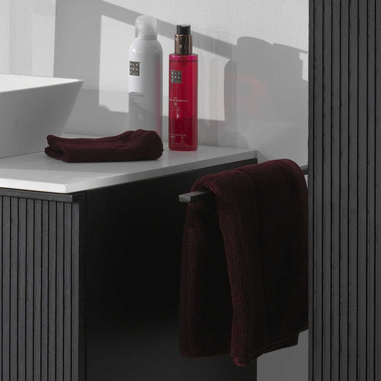 Blaufoss Noma porte-serviette noir mat 41 cm