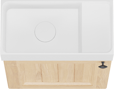 Balmani Lemon zwevend toiletmeubel 42 x 21 cm natuur eik met Dama wastafel in mat witte Solid Surface