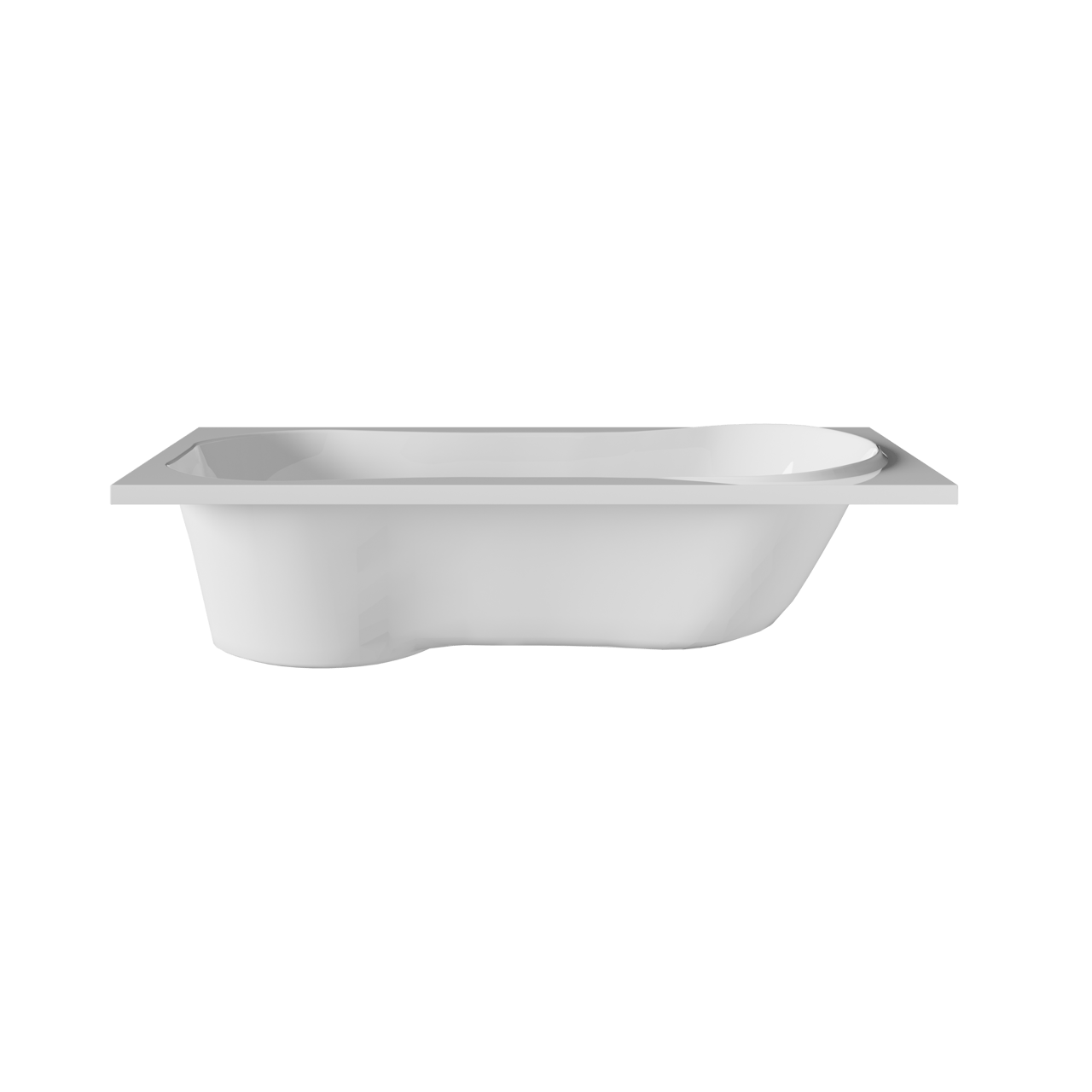 Luca Varess Trasime 1-Personen-Einbaubadewanne: 170 x 80 cm, Acryl, Weiß Glänzend