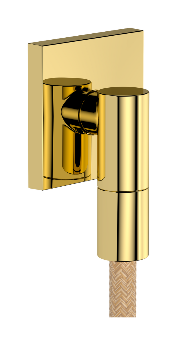 Hansgrohe FixFit Fine E doucheslangaansluiting 1/2" Polished Gold Optic
