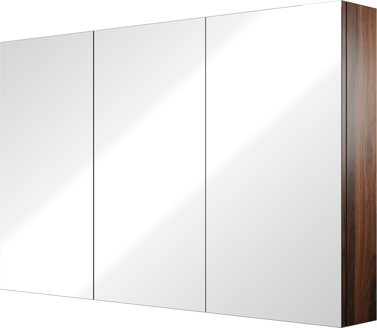 Linie Montro Spiegelschrank Bad: 120 x 75 cm, Nussbaum