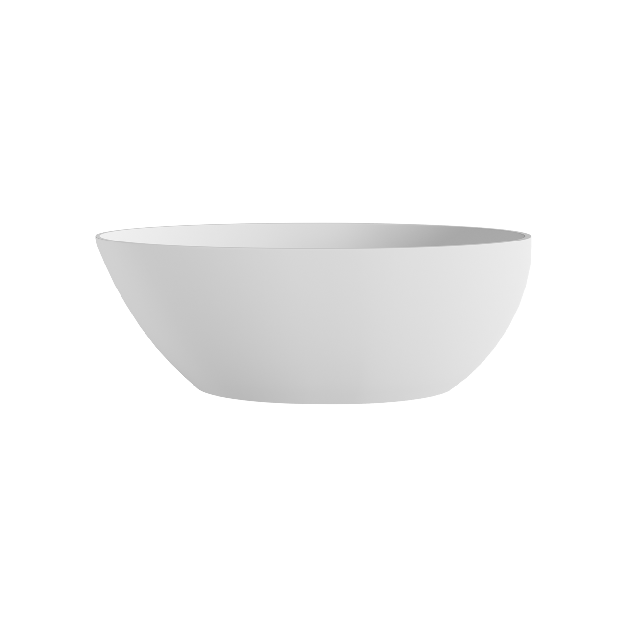 Balmani Fahro ovaal vrijstaand bad 170 x 85 cm Solid Surface mat wit