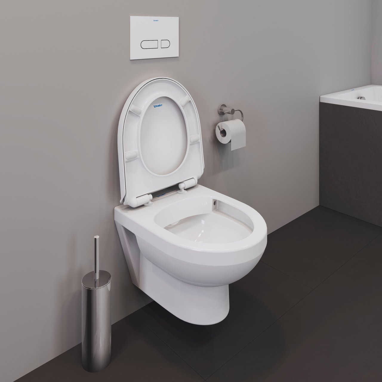 Duravit No. 1 hangtoilet glanzend wit randloos compact