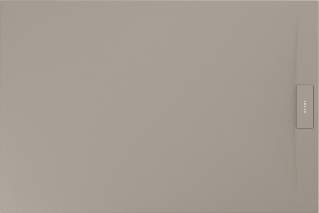 Luca Varess Fusion receveur de douche 120 x 80 cm marbre composite greige mat