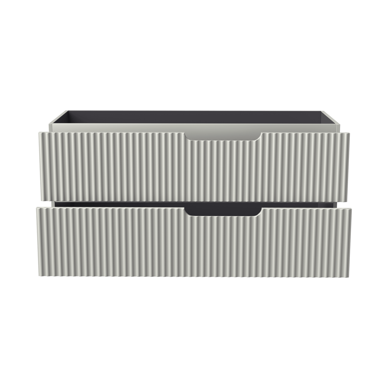 Linie Ribbo meuble sous-lavabo suspendu 120 x 46 cm Greige 2 tiroirs