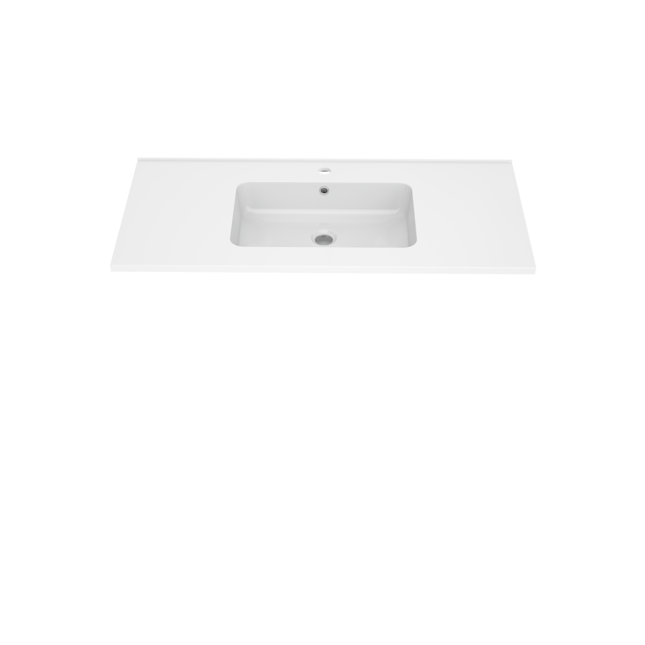Linie Vano Einzelwaschtisch, Marmorkomposit glänzend, 100 x 46 cm