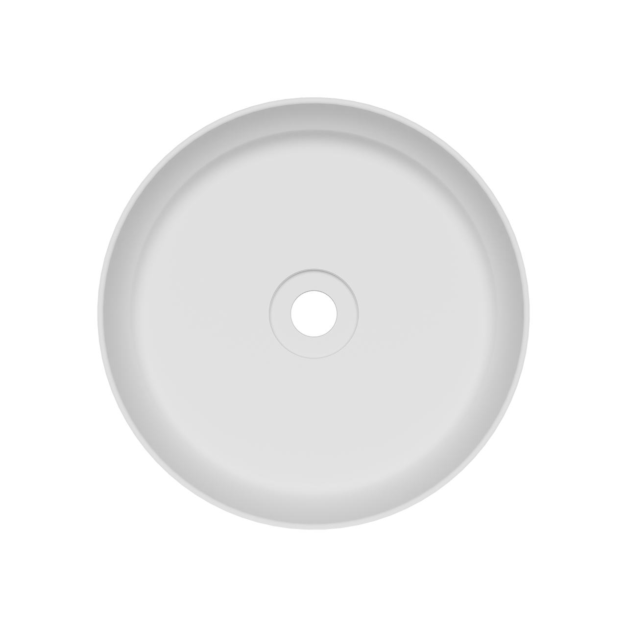 Balmani Bag waskom mat witte Solid Surface rond 40 x 40 cm