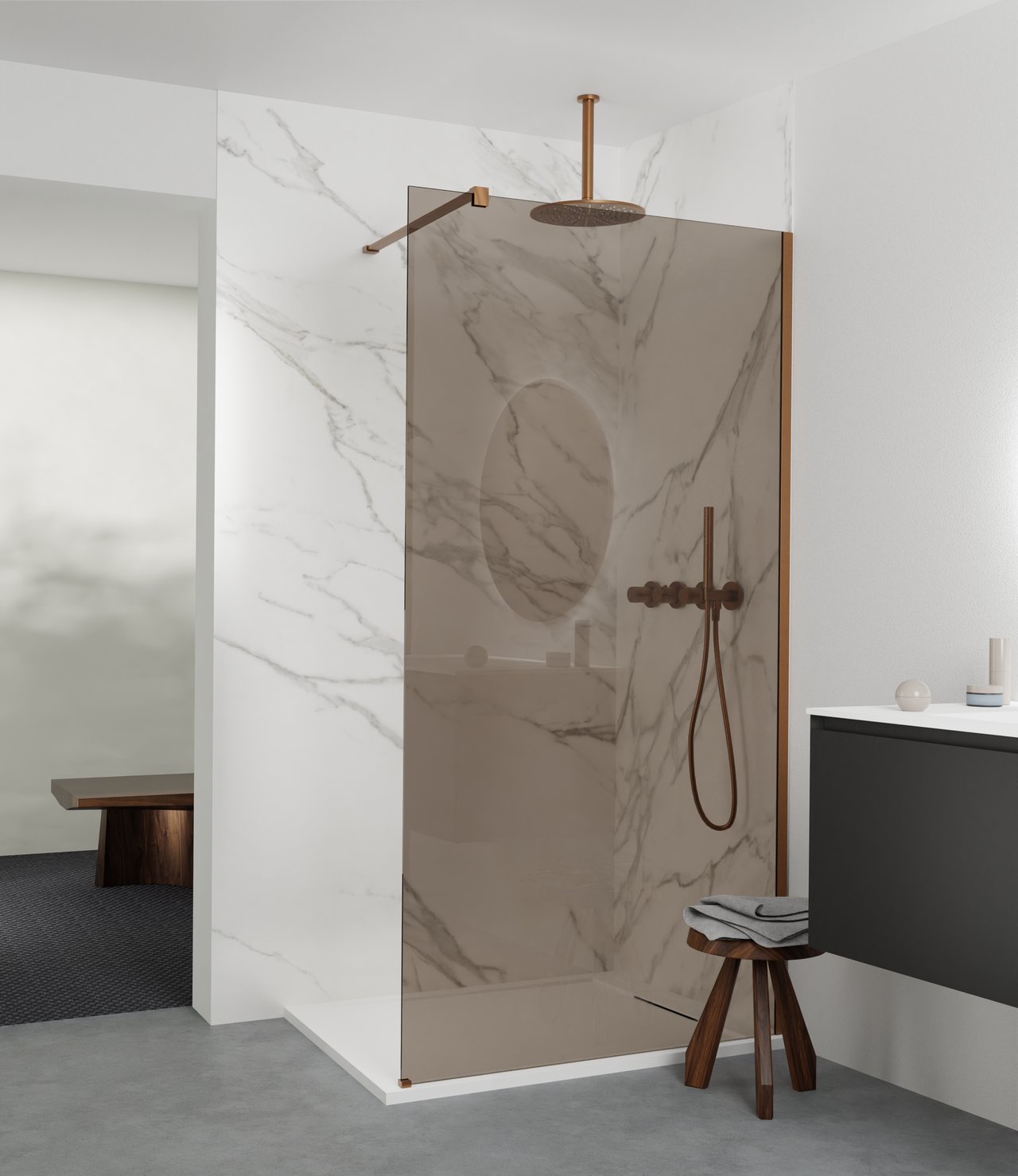 Balmani Modular 85 x 200 cm verre bronze