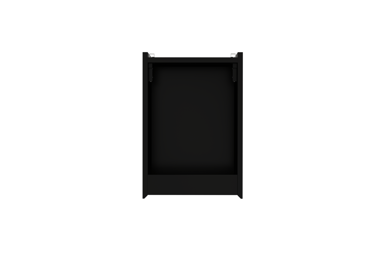 Storke Edge meuble sous-vasque suspendu 35 x 52 cm Noir Mat avec 2 niches