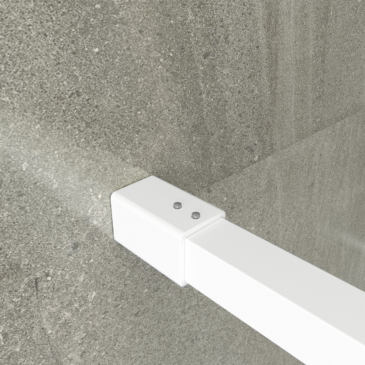 Balmani BMSS douche à l'italienne 90 x 200 cm verre lin blanc profil blanc mat