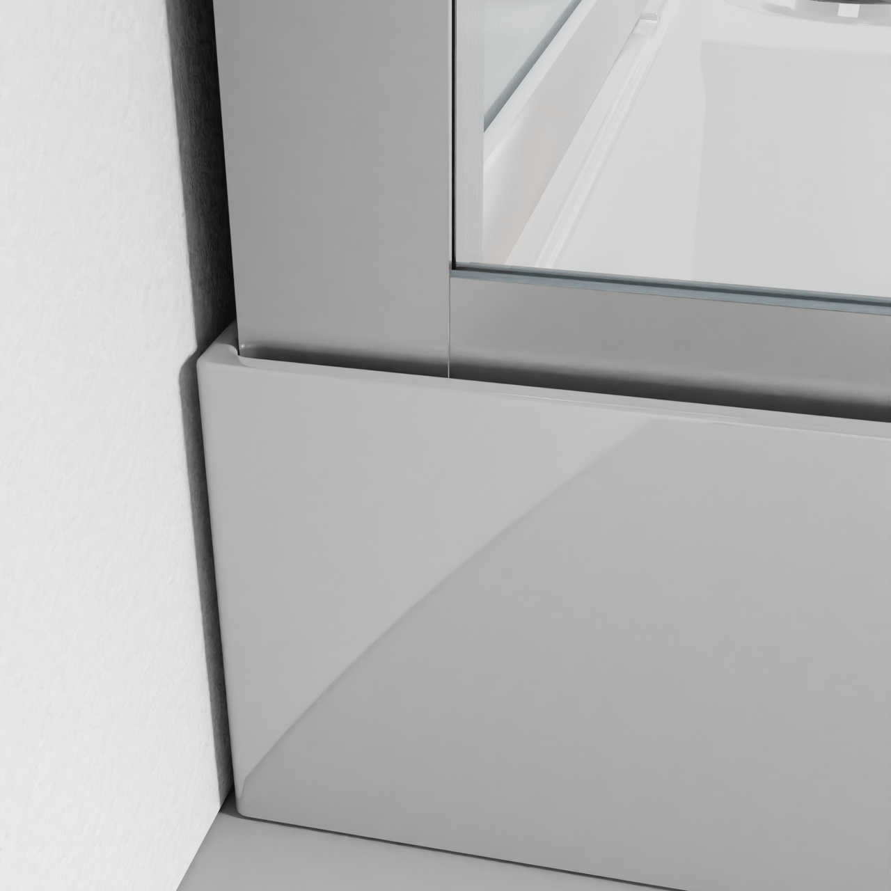 Luca Varess Talan douchecabine met schuifdeuren 90 x 90 cm helder glas mat chroom profiel