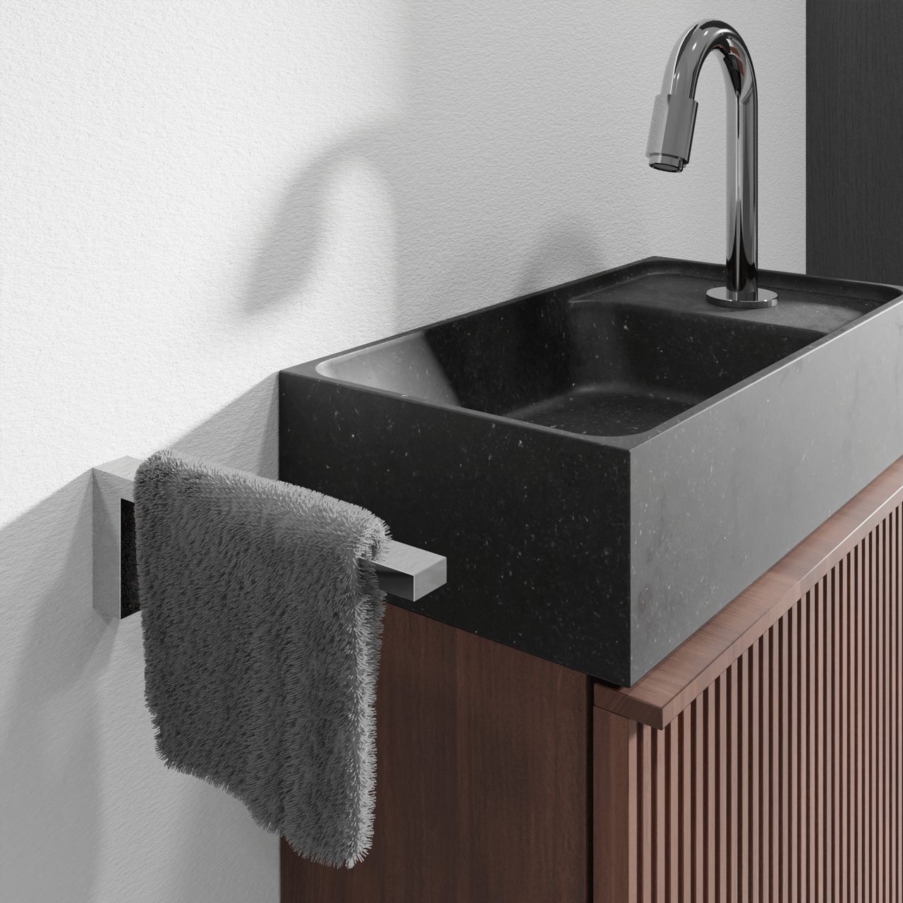 Blaufoss Noma Small Porte-serviettes chromé 19cm